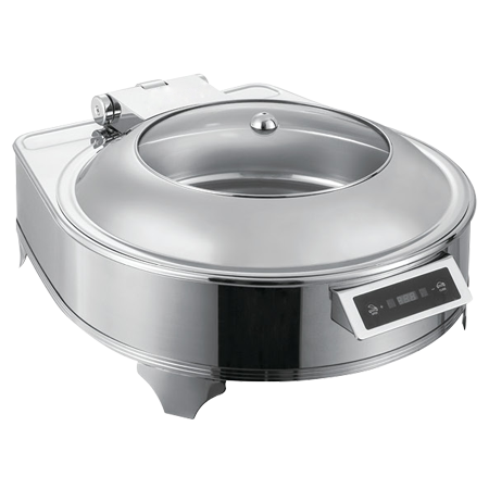 kaiyun开云圆形豪华感应自助餐炉 一体电热304不锈钢早餐布菲炉